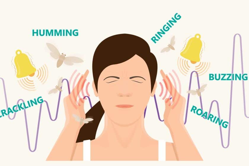 woman hearing different sounds